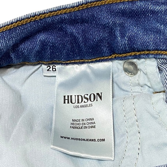 Hudson Jeans Mid Rise Straight‎ Leg Ankle Distressed Jeans Size 26 - Picture 4 of 12
